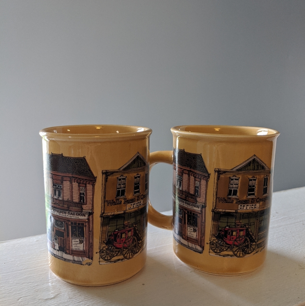 3/$30 1980 Vintage western mug set